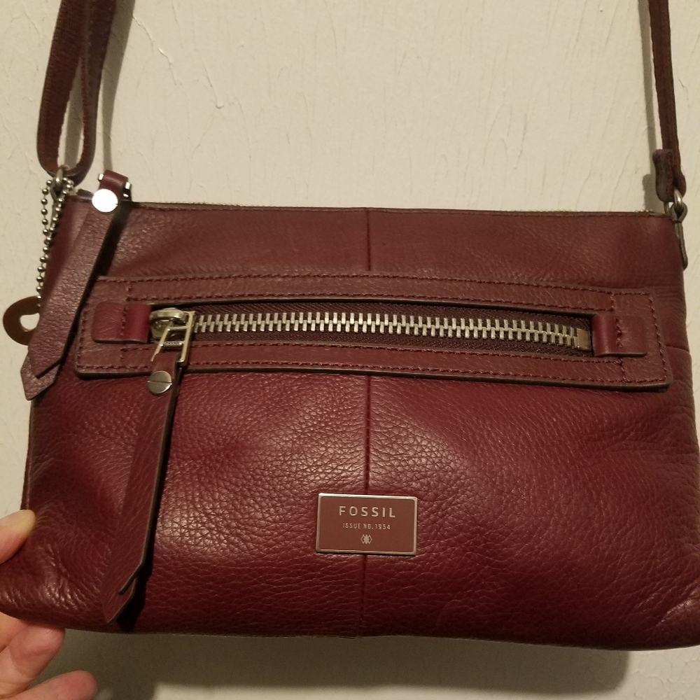 Fossil Dawson Crossbody Maroon purse